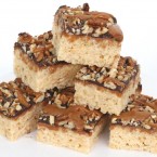 caramel turtle rice krispies treats