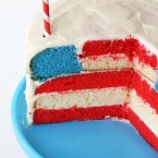 Flag inside cake