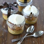 Pumpkin pecan dessert in a jar