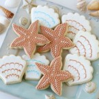beach wedding cookies