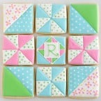 Quilt decorated cookies