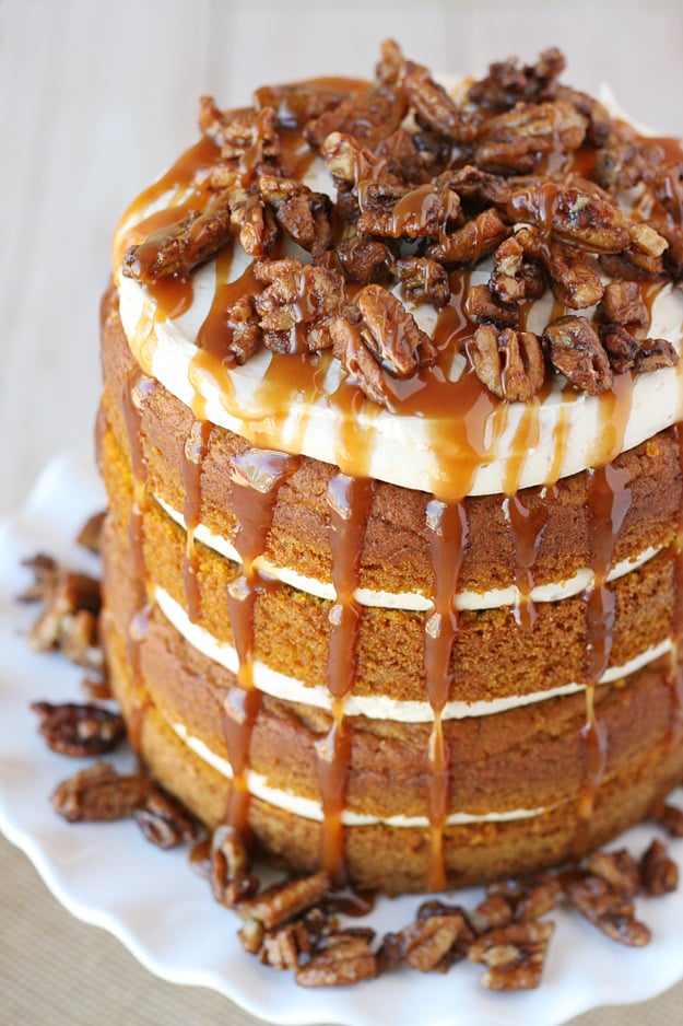 Pumpkin Salted Caramel Cake - Glorious Treats