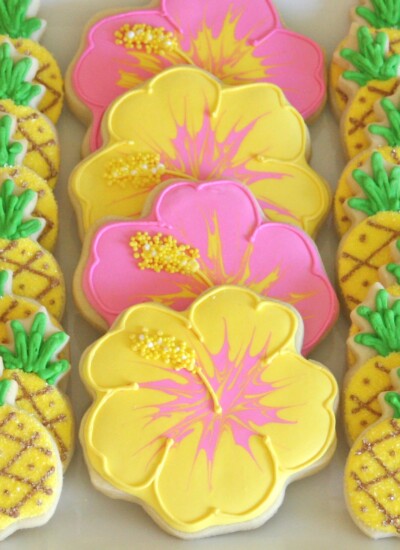Hibiscus Decorated Cookies