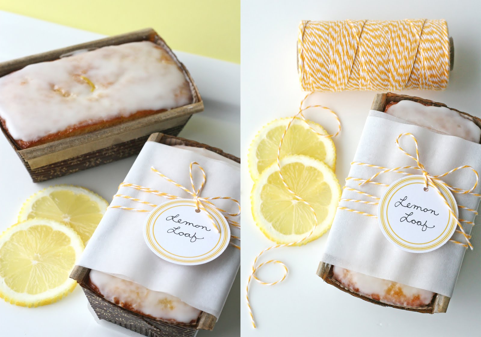 lemon loaf side by side collage