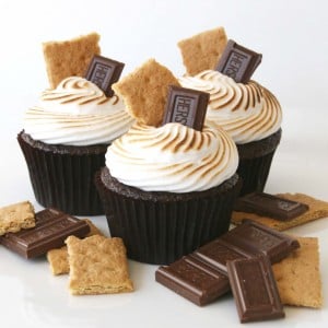 Cupcakes with S'mores frosting