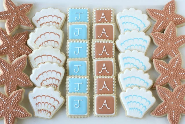 Beach Wedding Cookies - Glorious Treats