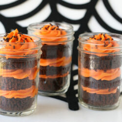 Halloween cupcakes in a jar