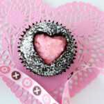 heart shaped chocolate cupcake