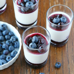 Yogurt Panna Cotta with Blueberry sauce