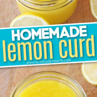 homemade lemon curd recipe in small jar two image collage for pinterest