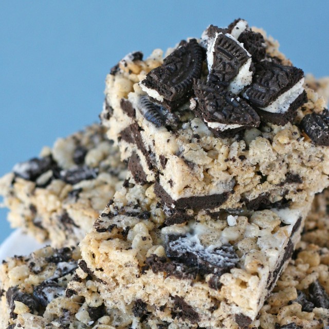 Cookies and Cream Rice Krispies Treats - Glorious Treats