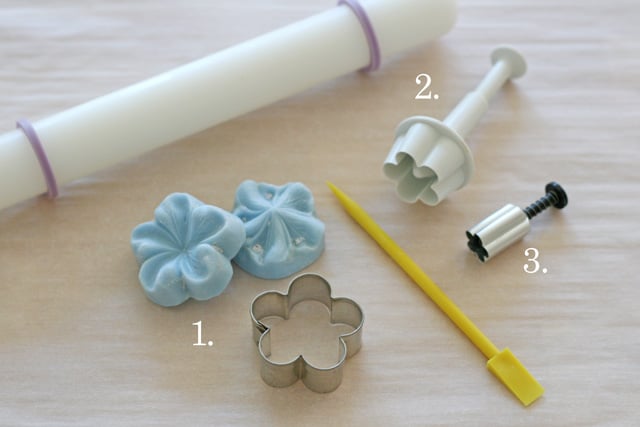 4 Pcs DOUBLE SIDED Fondant Tools