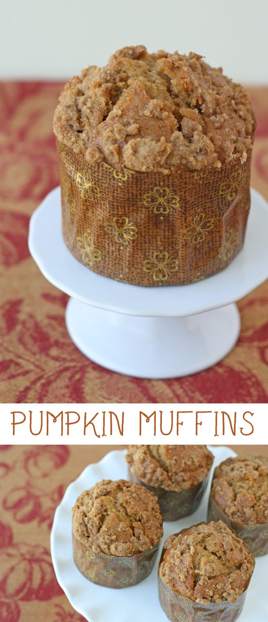 The BEST pumpkin muffin recipe! Perfect for fall!