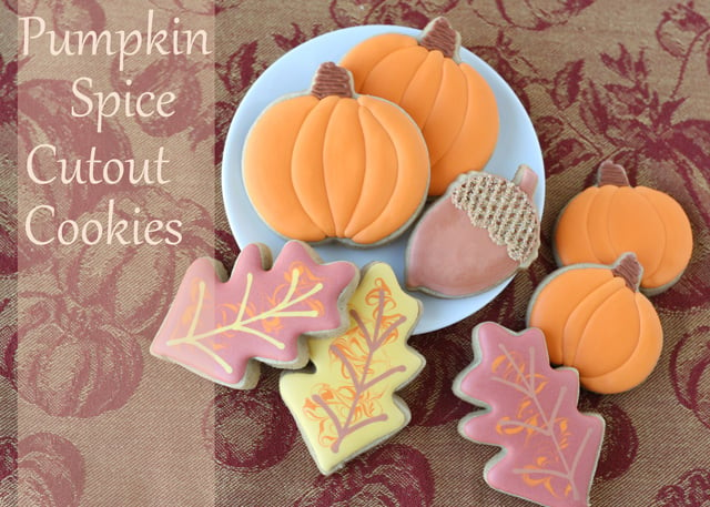 Pumpkin Spice Cutout Cookies - The perfect cookie for fall decorating! 