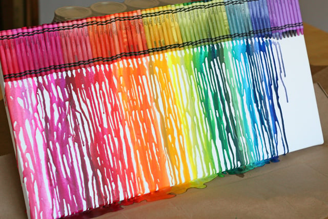 How To Make Melted Rainbow Crayon Art - Glorious Treats