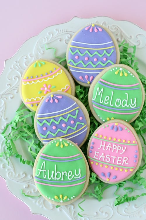 Easter Egg Decorated Cookies