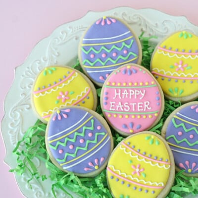 Pretty Easter Egg Cookies