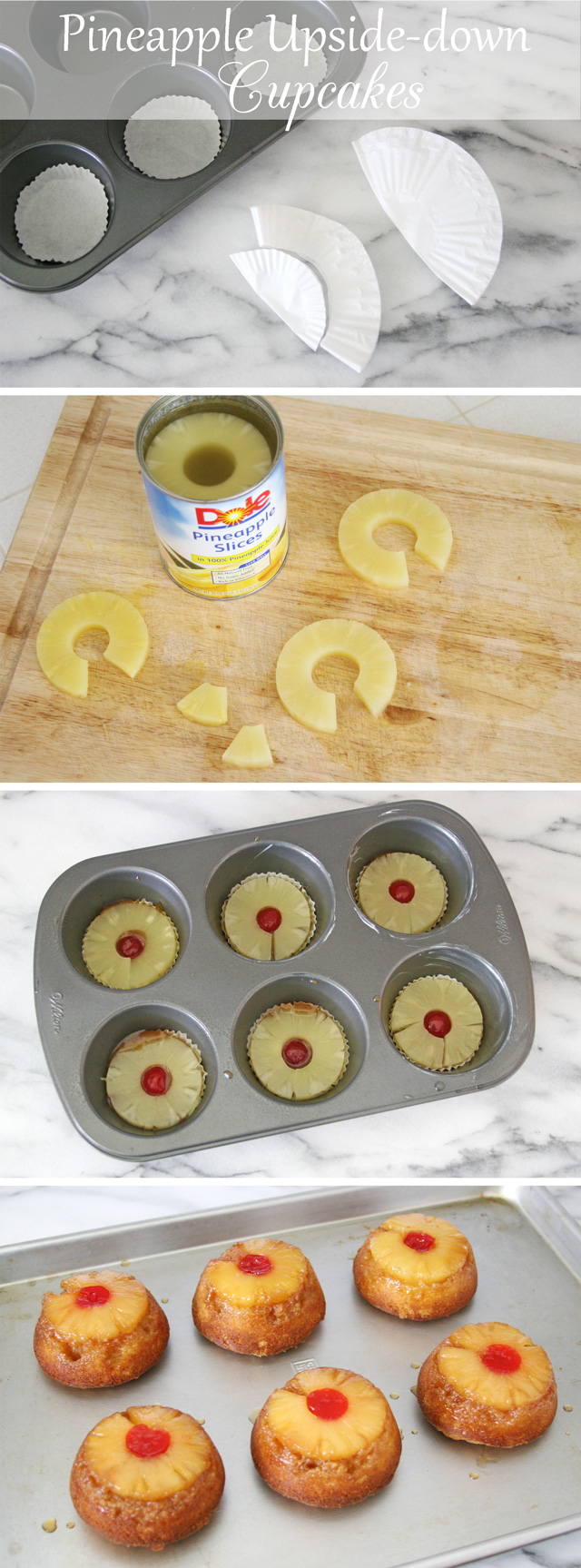 How to make Pineapple Upside-Down Cupcakes - by Glorious Treats