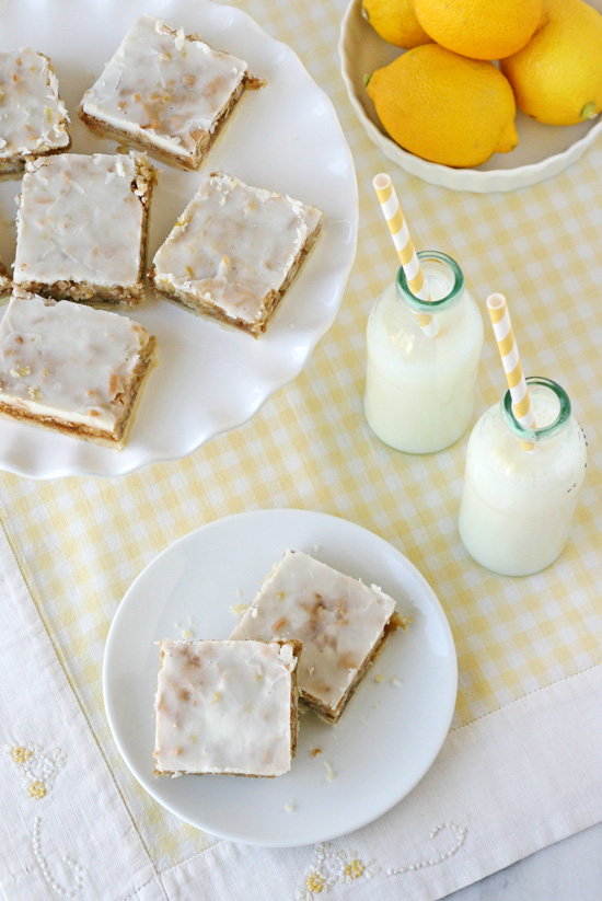 Lemon Coconut Bars - by Glorious Treats