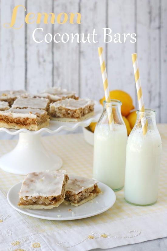 Lemon Coconut Bars - by Glorious Treats