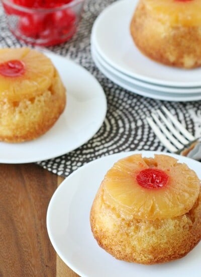 Pineapple Upside-down Cupcakes - by Glorious Treats