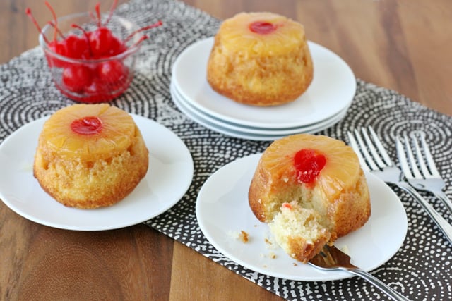 Pineapple Upside-down Cupcakes - by Glorious Treats