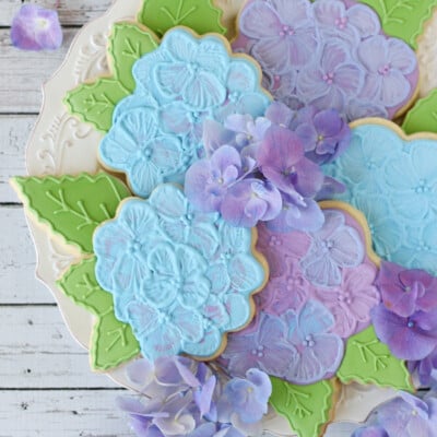 Hydrangea Cookies - by Glorious Treats