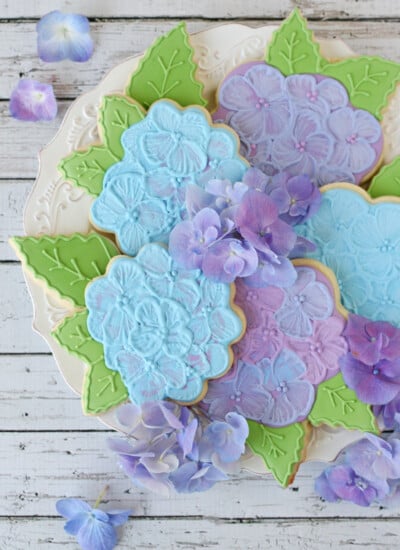 Hydrangea Cookies - by Glorious Treats