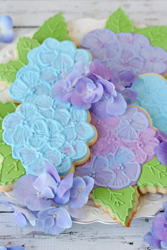 Hydrangea Cookies - by Glorious Treats