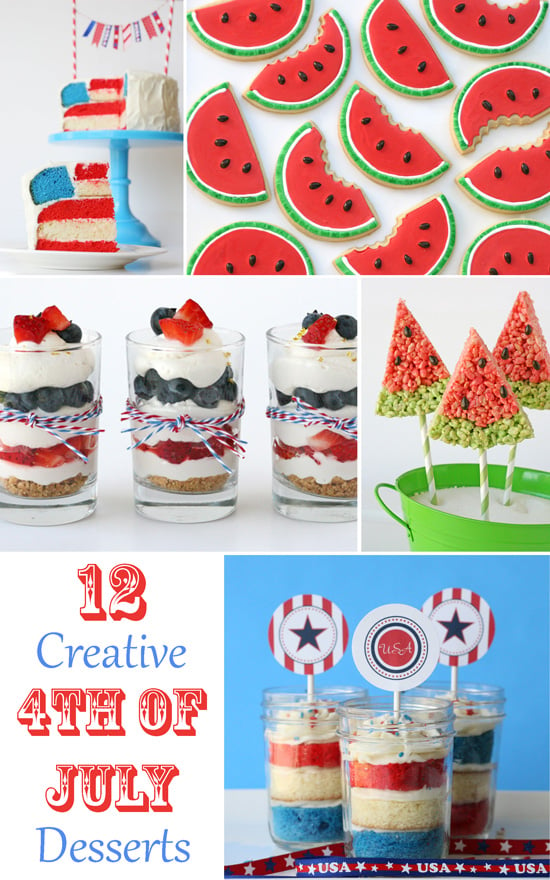 12 Creative 4th of July Desserts - by glorioustreats.com