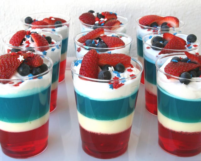 4th of July Jello - by Glorious Treats