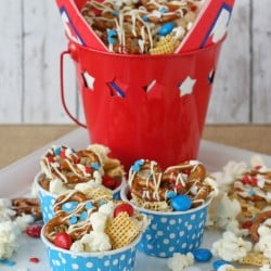 4th of July Snack Mix - by glorioustreats.com