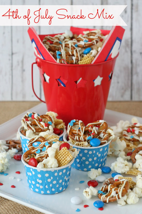 4th of July Snack Mix - by glorioustreats.com