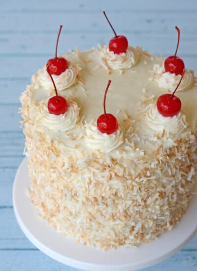 Pina Colda Cake - by glorioustreats.com