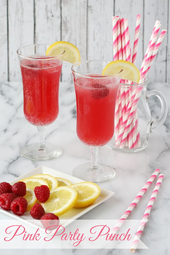 Sparkling Pink Party Punch - glorioustreats.com