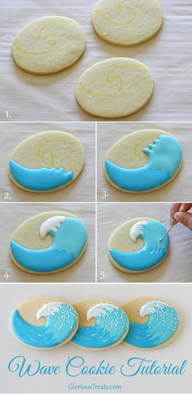 Wave Cookies Tutorial - by Glorious Treats