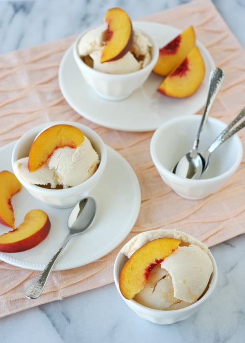 Peach Ice Cream Recipe - glorioustreats.com