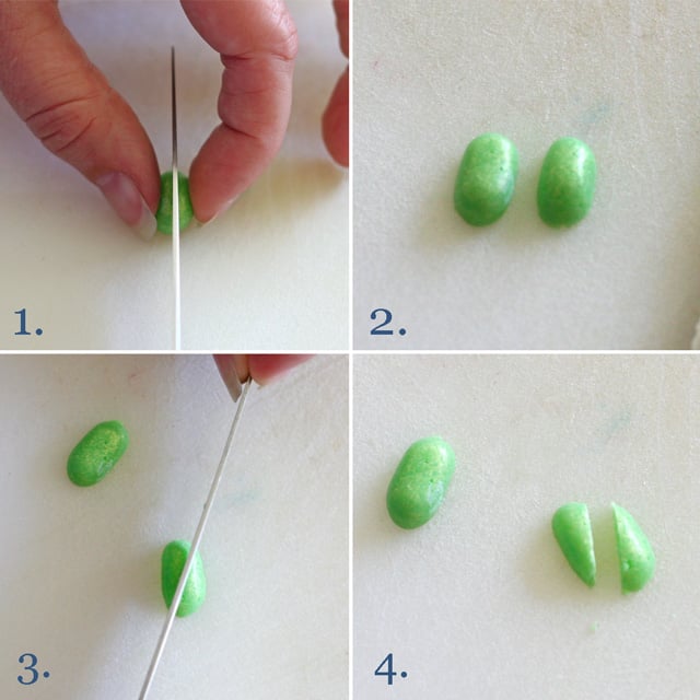 How to make Jelly Belly leaves (for a Jelly Belly Flower Cake) - by Glorious Treats