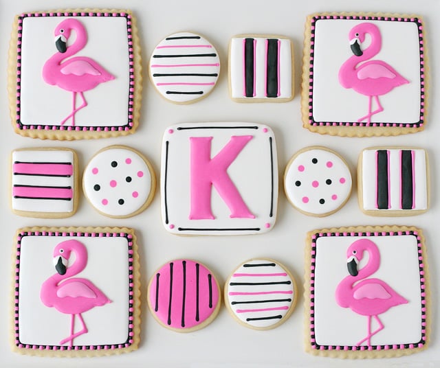 Pink Flamingo Cookies - glorioustreats.com