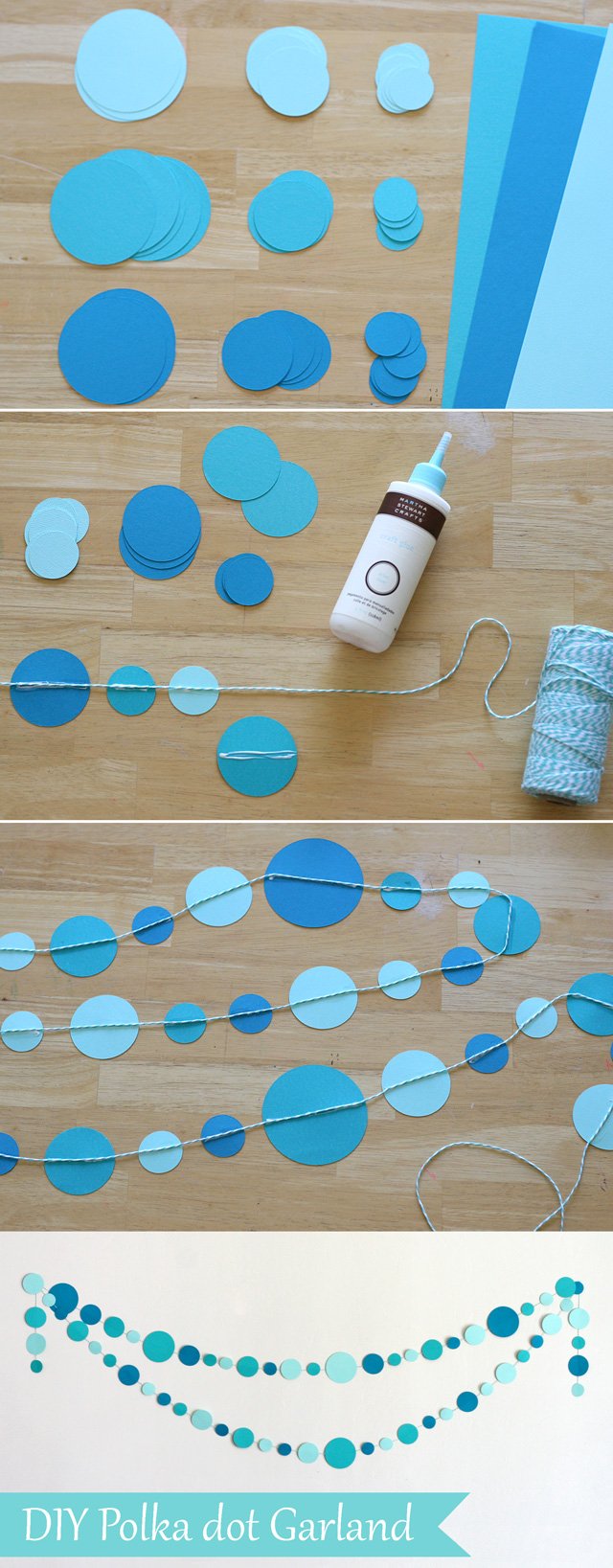 Easy DIY Polka-dot Garland Tutorial - glorioustreats.com