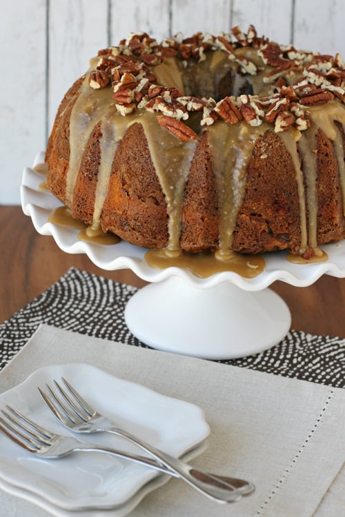 Apple Cream Cheese Bundt Cake - glorioustreats.com