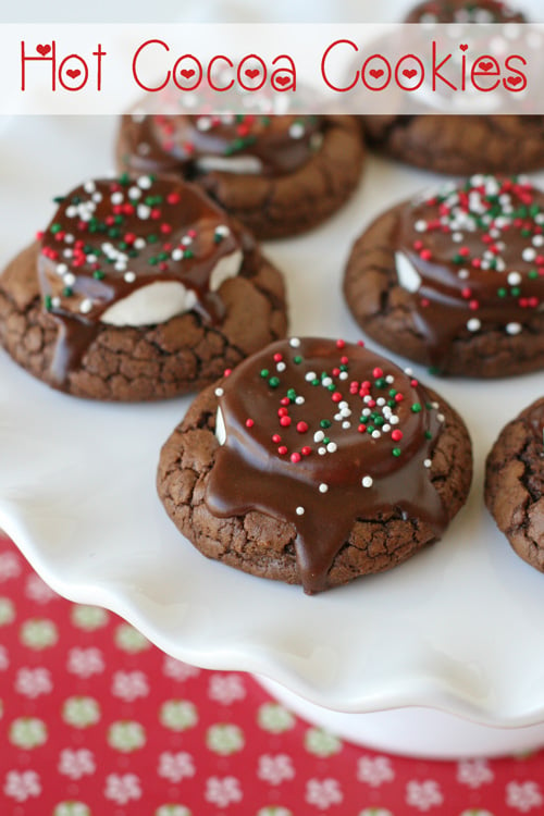 Hot Cocoa Cookies... chewy, chocolaty and oh so delicious!! - glorioustreats.com
