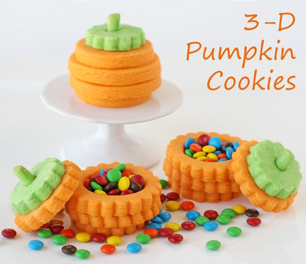 3D Pumpkin Cookies (with a surprise inside!) - by Glorious Treats