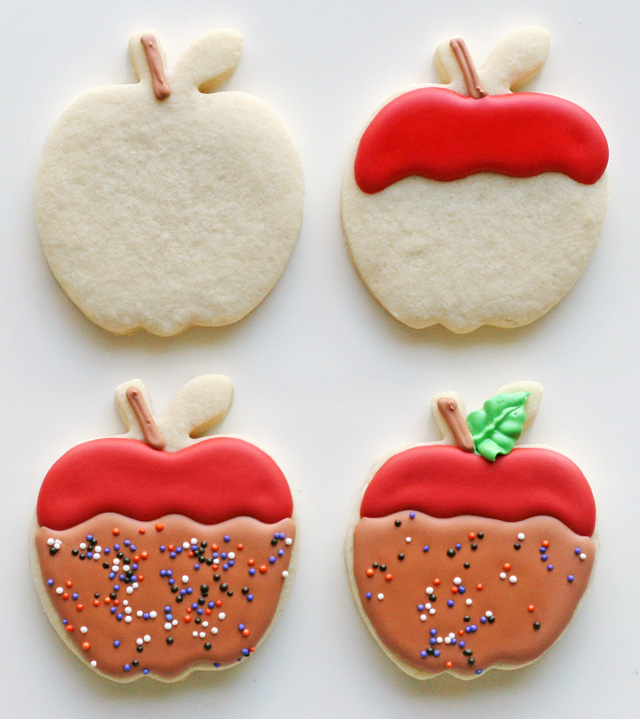 How to decorated Caramel Apple Cookies - by glorioustreats.com