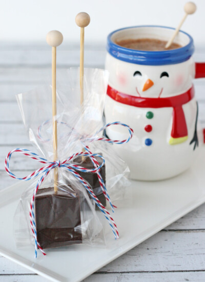 Hot Cocoa on a Stick - Such a perfect little gift idea!! From Glorious Treats