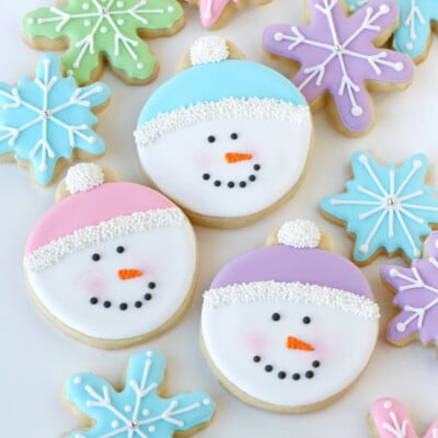 Pastel Snowman Cookies - glorioustreats.com