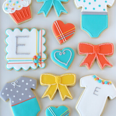 Modern Baby Shower Cookies - by Glorious Treats