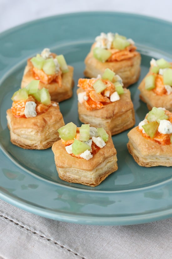 Buffalo Chicken Pastry Bites - glorioustreats.com