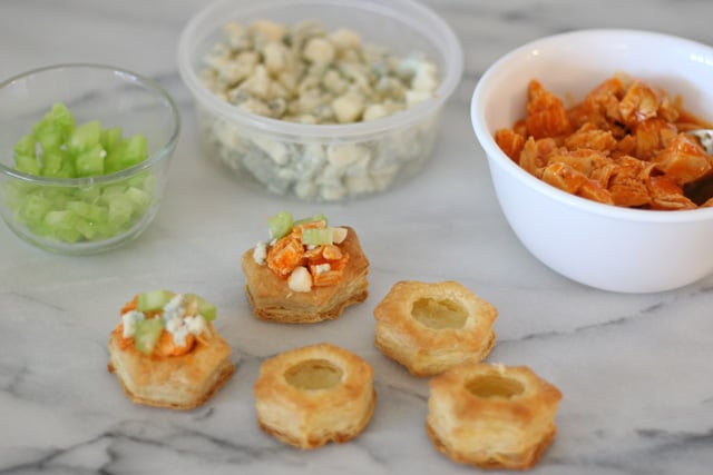 Buffalo Chicken Pastry Bites - glorioustreats.com