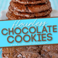 flourless chocoalate cookies Diagonal Pin Pinterest